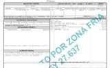 Boleta de gas con el sello "LEY POR ZONA FRÍA 27.637" en diagonal, correspondiente a un usuario de Rufino. El total a pagar es de $17.474,60.