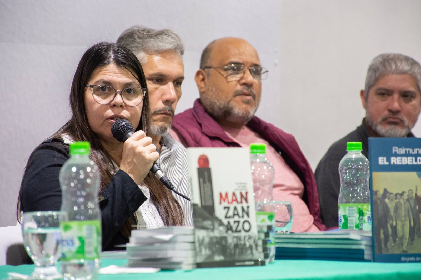 Andrea Paz, Secretaria General de la CGT Regional Obligado, durante la presentación en Reconquista